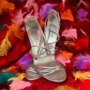 Guess by Marciano silver high heels.